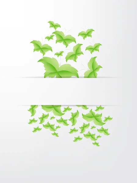 Green Butterfly Leaf Concept — Stock Vector