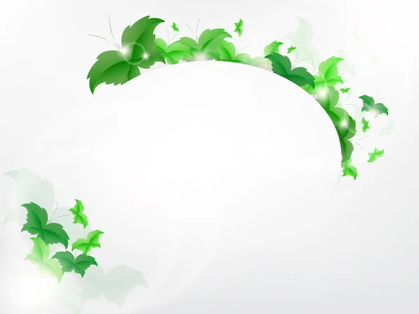 Environmental Background with green leaf butterflies — Stock Vector