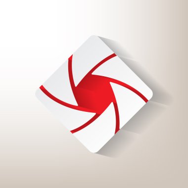 bir diyafram tasarımı ile etiket