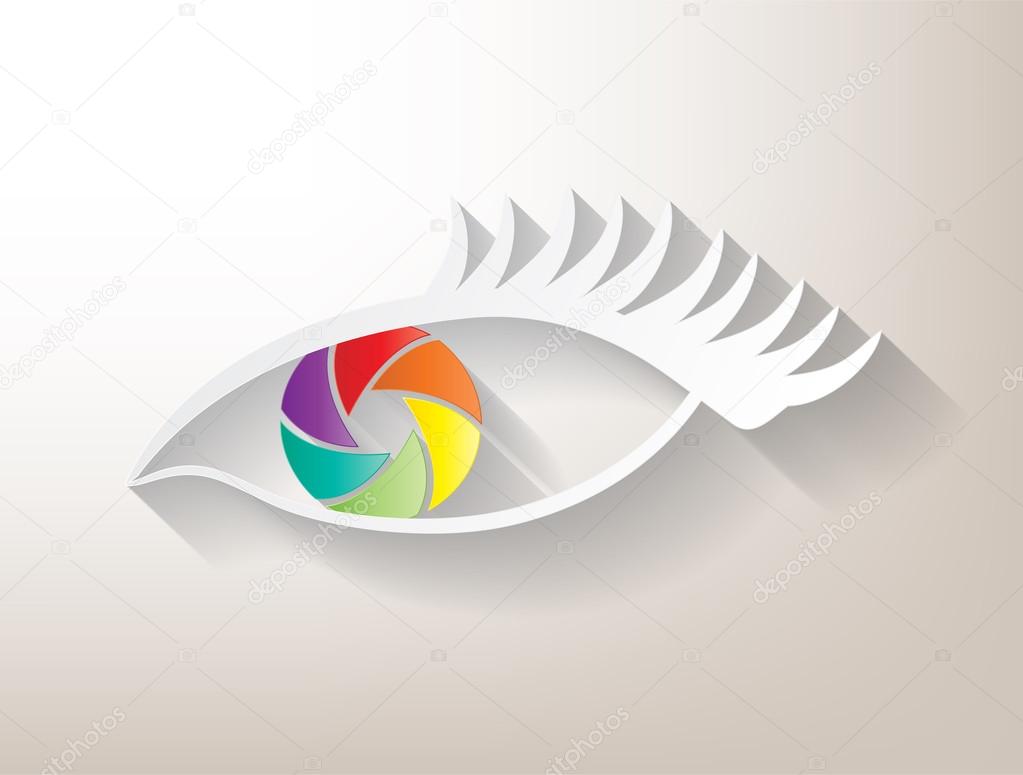 Multicolored aperture eye