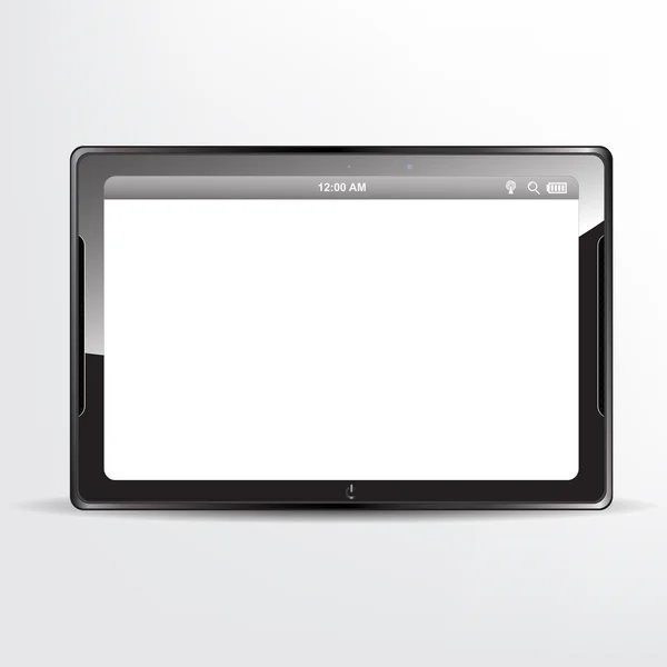 Concepto de tableta con pantalla en blanco — Vector de stock