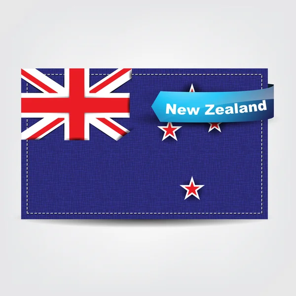 织物纹理的旗子的新西兰 — 图库矢量图片