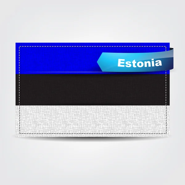 Textilie textura vlajka Estonska — Stockový vektor