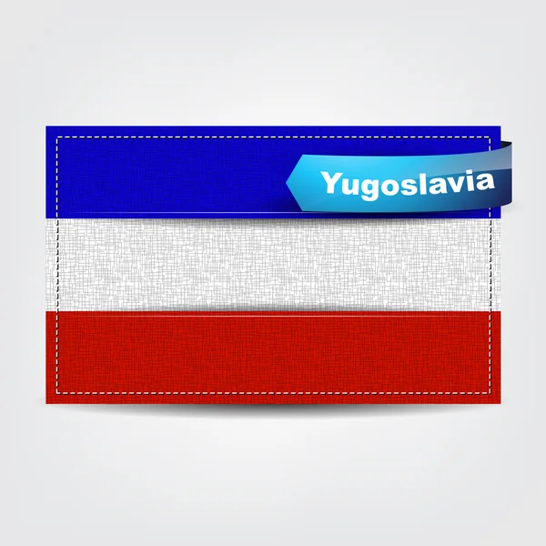 Textilie textura vlajku Jugoslávie — Stockový vektor