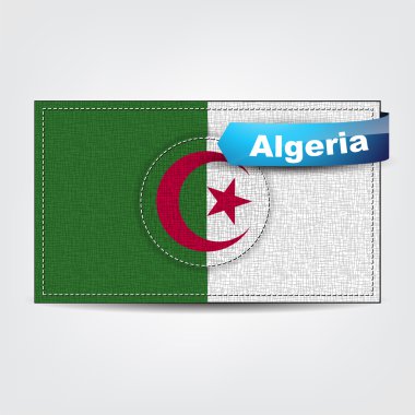 Cezayir bayrağı kumaş dokusu