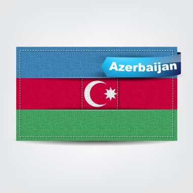 Azerbaycan bayrağı kumaş dokusu
