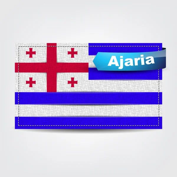 Textura de la tela de la bandera de Ajaria — Vector de stock