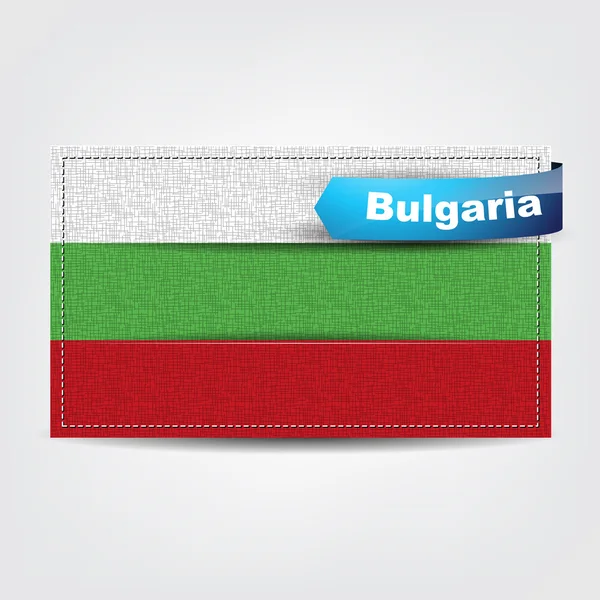 Fabric texture of the flag of Bulgaria — Stock Vector
