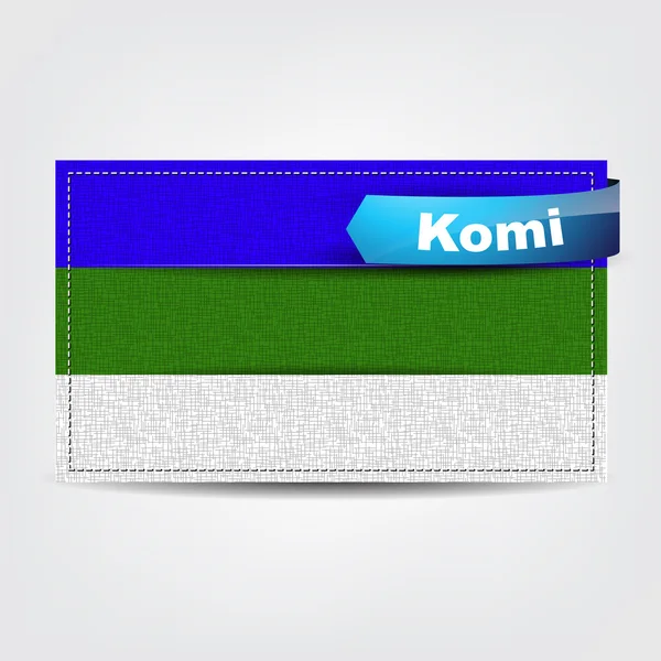 Stof textuur van de vlag van komi — Stockvector