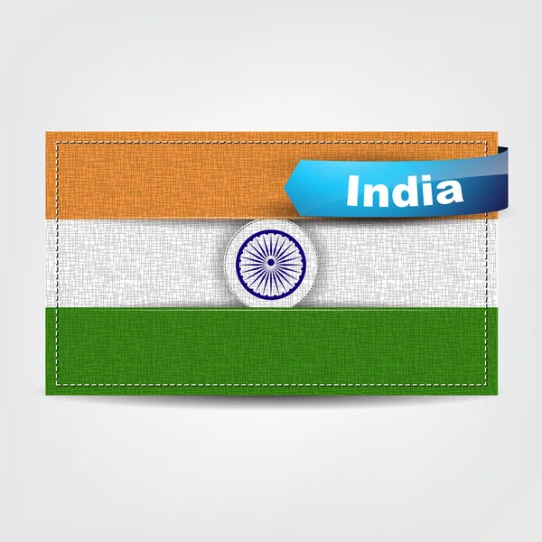 Текстура тканини прапор Індії — стоковий вектор