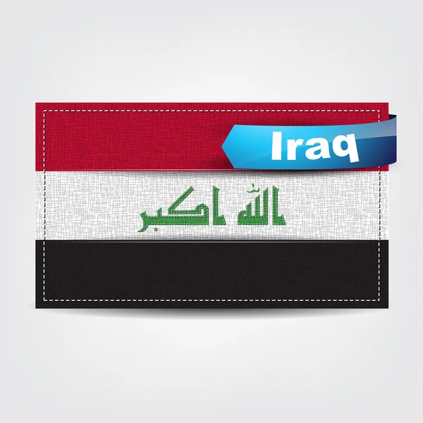 Textura de la tela de la bandera de Iraq — Vector de stock