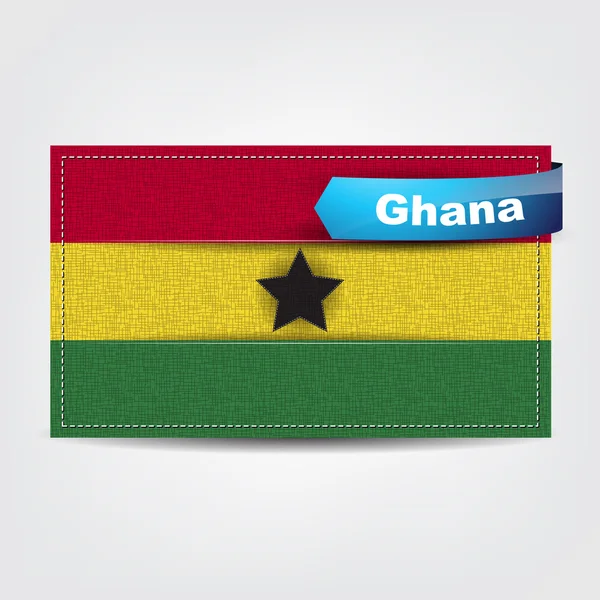 Tessuto della bandiera del Ghana — Vettoriale Stock