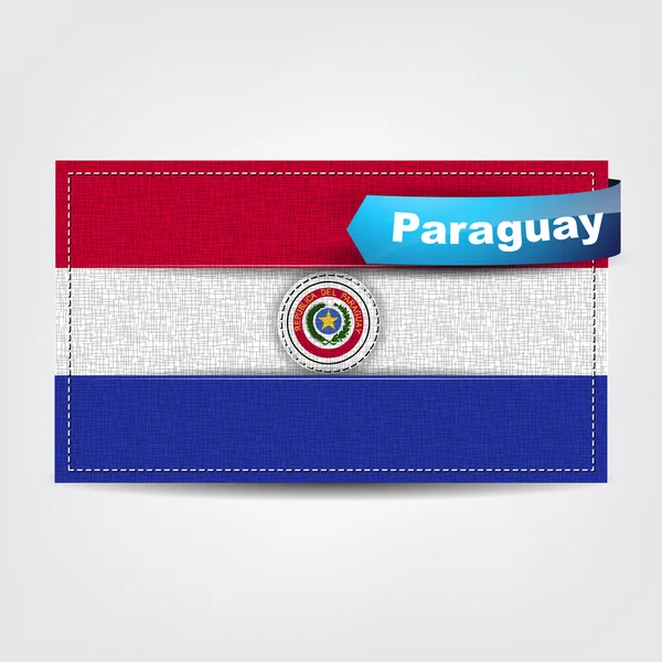 Textura de tecido da bandeira do Paraguai — Vetor de Stock