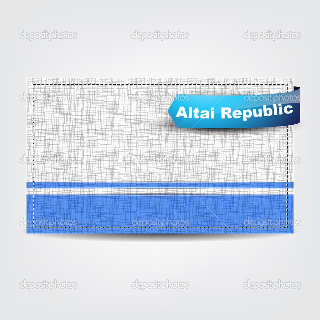 Fabric texture of the flag of Altai Republic