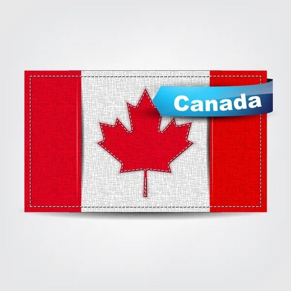 Fabric texture of the flag of Canada — Stock Vector