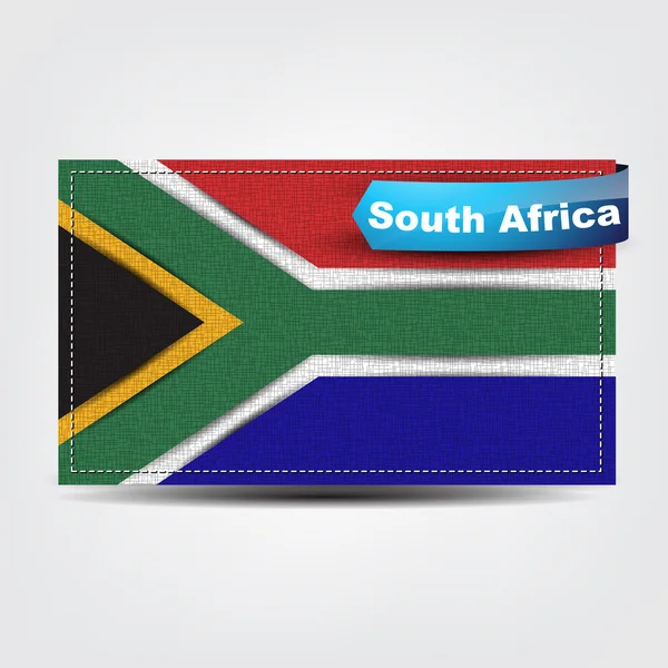 Tessuto della bandiera del Sudafrica — Vettoriale Stock