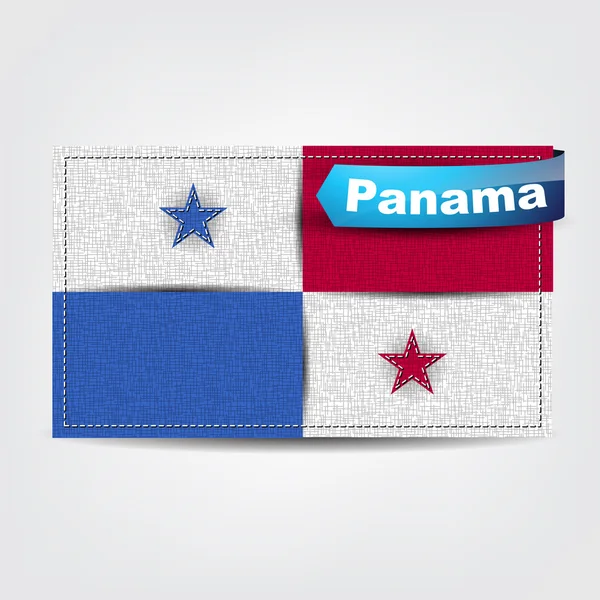 Textura de tecido da bandeira do Panamá — Vetor de Stock