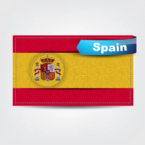 Fabric texture of the flag of Spain — Stock Vector