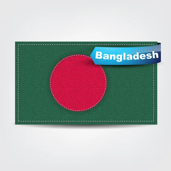 Texture tissu du drapeau du Bangladesh — Image vectorielle