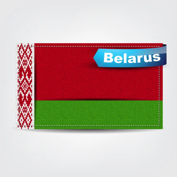 Fabric texture of the flag of Belarus — Stock Vector