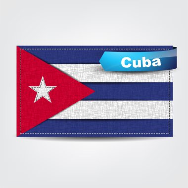 Küba bayrağı kumaş dokusu