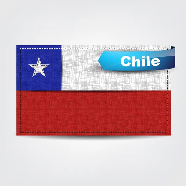 Fabric texture of the flag of Chile — Stock Vector