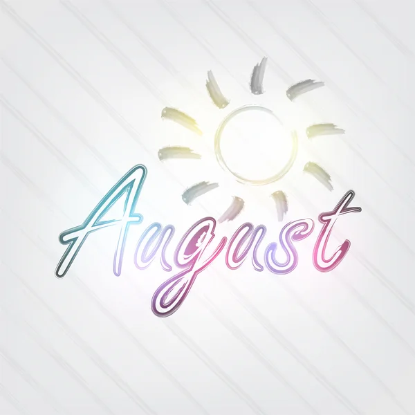 Tipografía de agosto — Vector de stock
