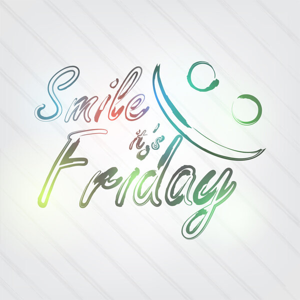Smile it's Friday Typography — Stock Vector