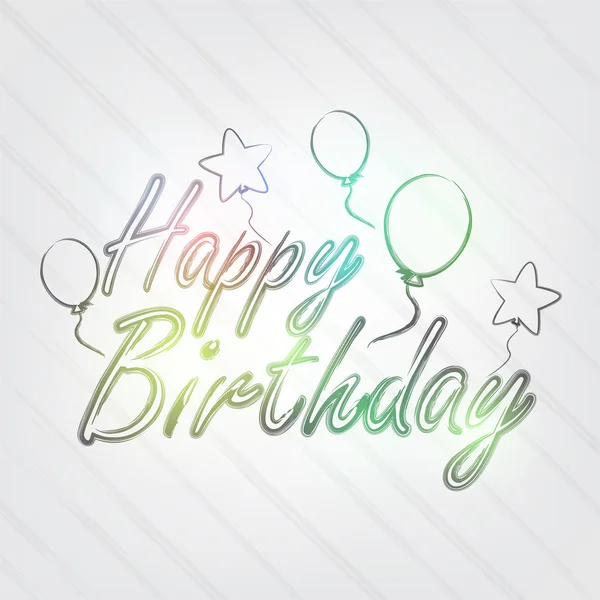 Tipografía feliz cumpleaños — Vector de stock