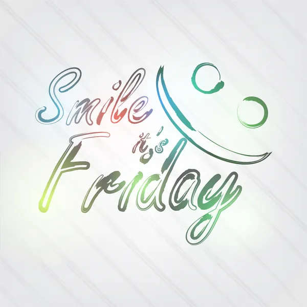 Sonríe es tipografía del viernes — Vector de stock