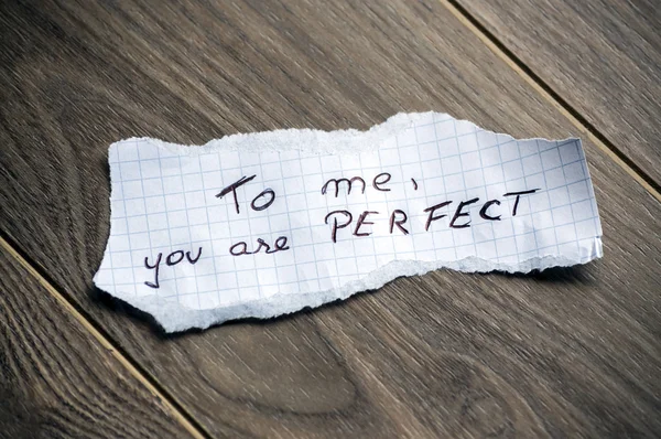 Voor mij bent je perfect — Stockfoto