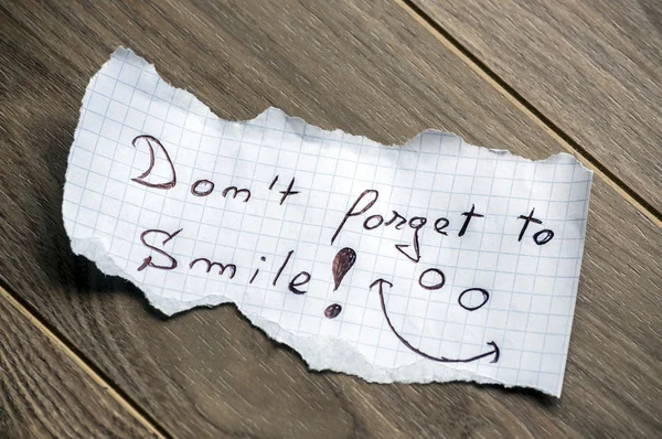 Don't forget to smile — Stock Photo, Image