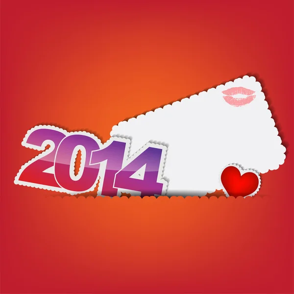 2014 újévi üdvözlő kártya — Stock Vector