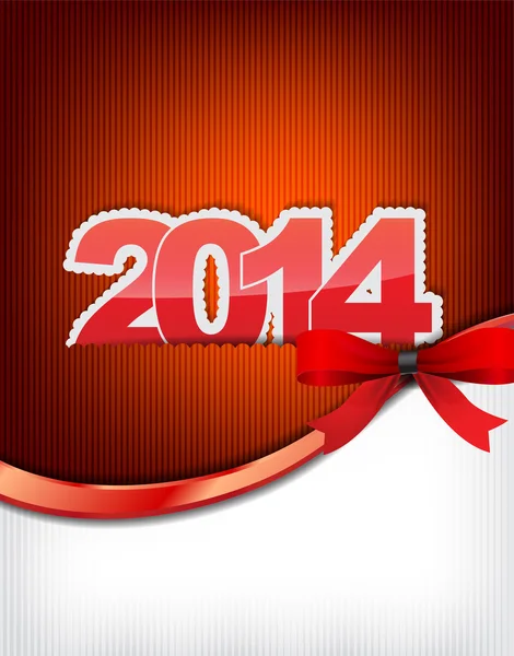 Neujahrsgrußkarte 2014 — Stockvektor