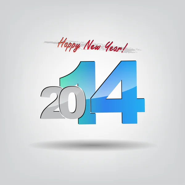 Новий 2014 рік вітальна листівка — стоковий вектор