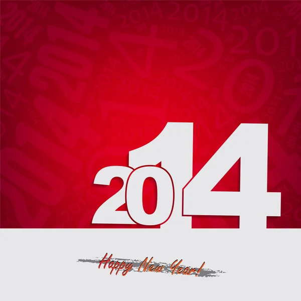Ευχετήρια κάρτα νέου έτους 2014 — Διανυσματικό Αρχείο