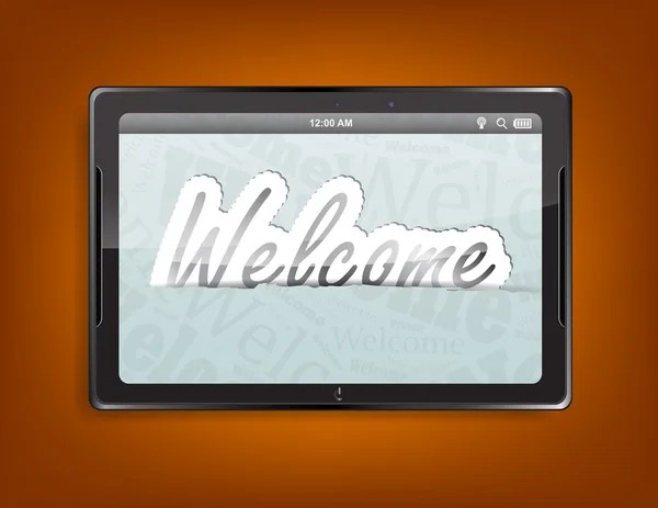 タブレット コンピューターの背景 — ストックベクタ