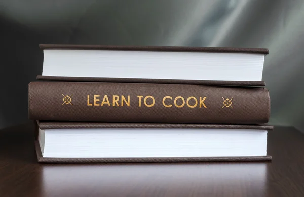 Aprende a cozinhar. Conceito de livro . — Fotografia de Stock