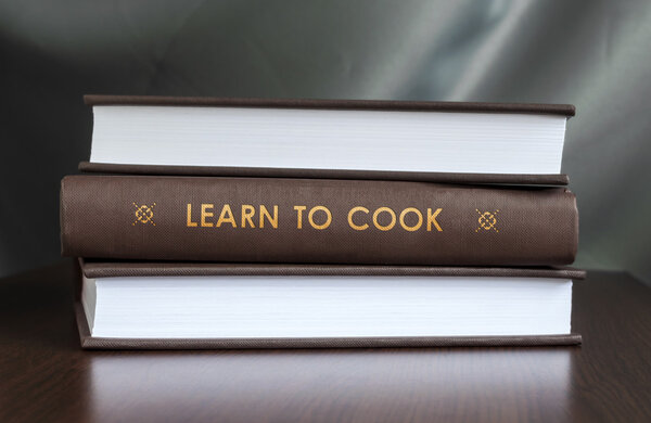Learn to cook. Book concept.