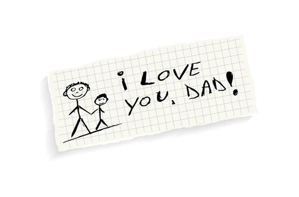 I love you, Dad! — Stock Vector