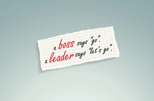 Patron vs lider — Stok Vektör