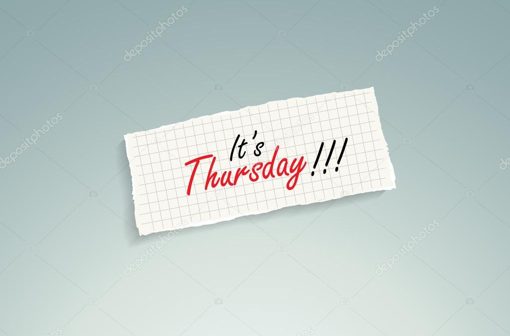 It is Thursday!