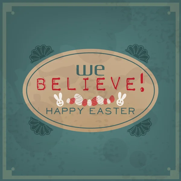 Happy Easter Vintage — Stock Vector