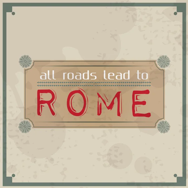 Все дороги ведут в Рим — стоковый вектор