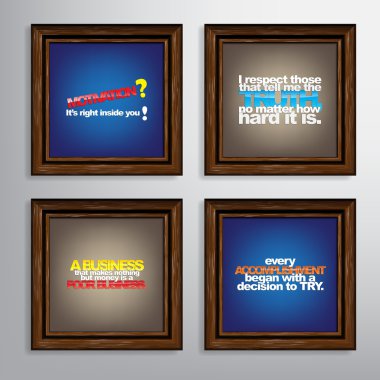 Set Of Motivational Quotes. clipart