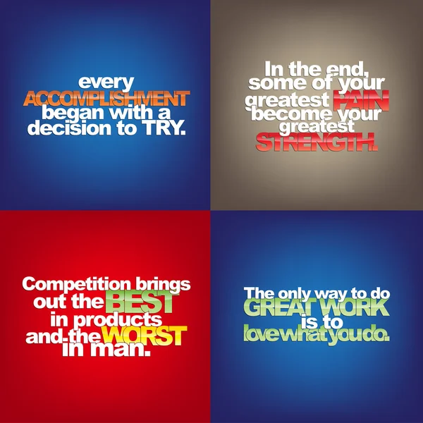 Set Of Motivational Quotes. — Stock Vector