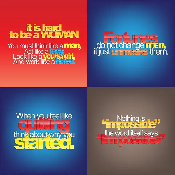 Set Of Motivational Quotes. — Stock Vector