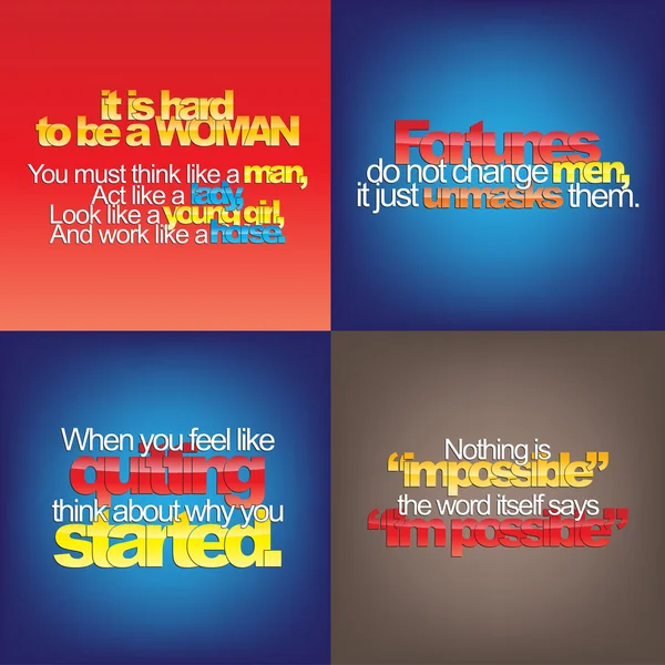 Set Of Motivational Quotes. — Stock Vector