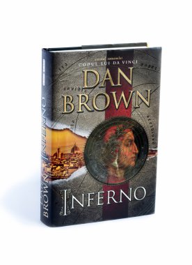 Inferno written by Dan Brown isolated on white clipart
