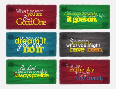 Set Of Motivational Quotes. clipart
